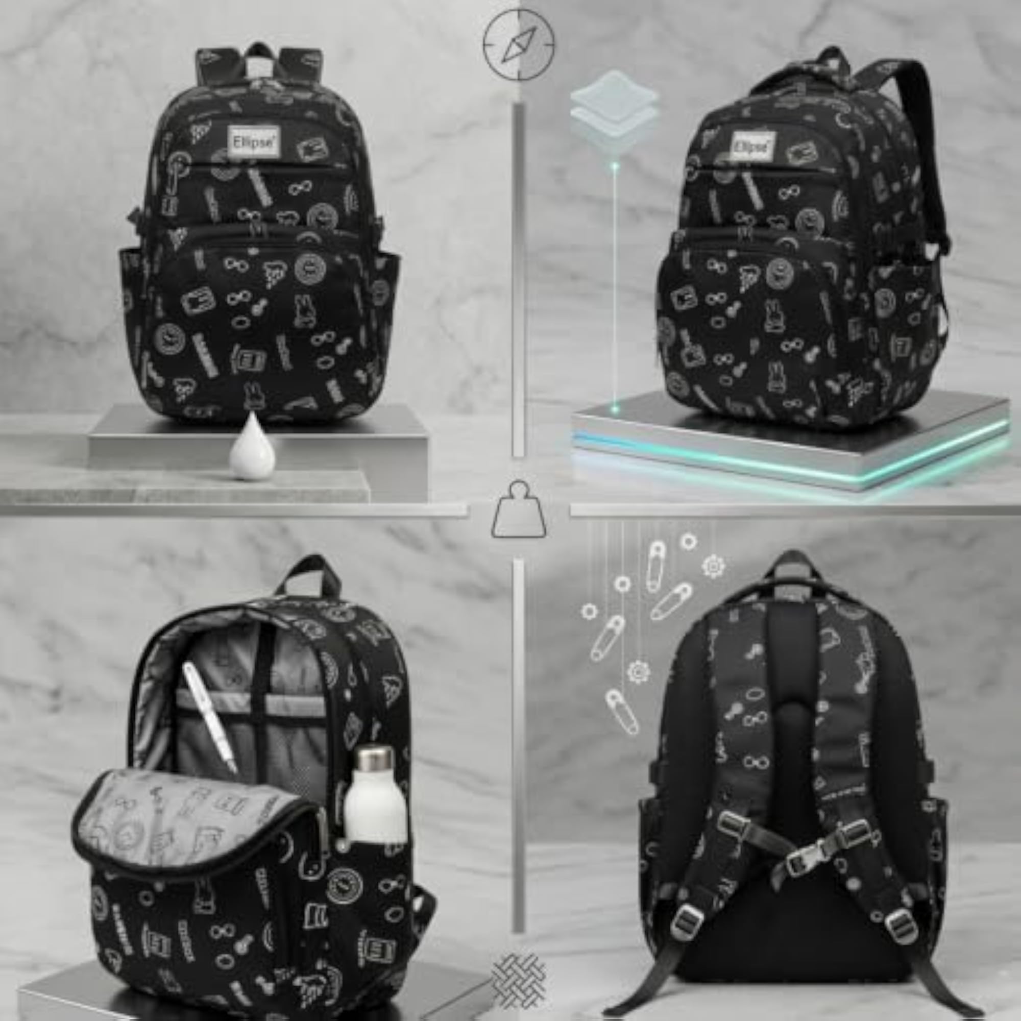 Kids Printed School Backpack for Boys & Girls